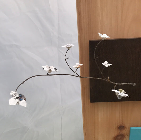 Origami bonsai wall art